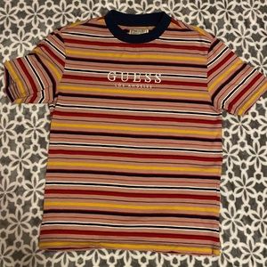 Guess Striped Short Sleeve Shirt - XS